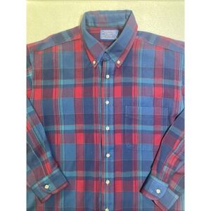 Vintage Pendleton Plaid Wool Shirt Mens Size XL Flannel Tartan Made In USA